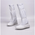 Blue white color ESD Cleanroom PVC Booties dust-free high-top work shoes